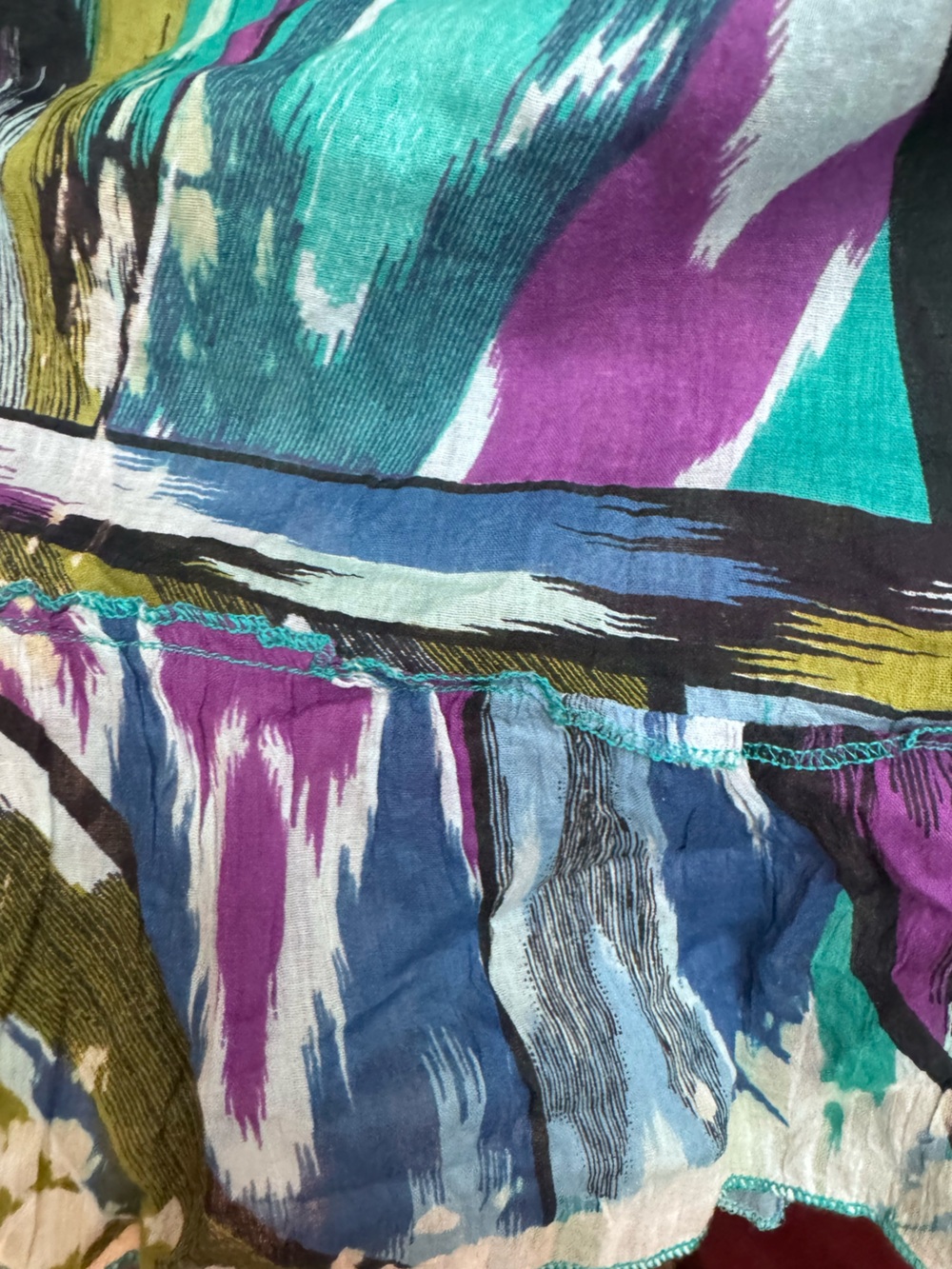 RAGA Multicolor Maxi Skirt in Teal, Blue & Purple NWOT - Picture 9 of 9